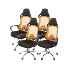 Комплект кресел АКЛАС Дорос CH Tilt 4 шт Оранжевый (Черный/Оранжевый)